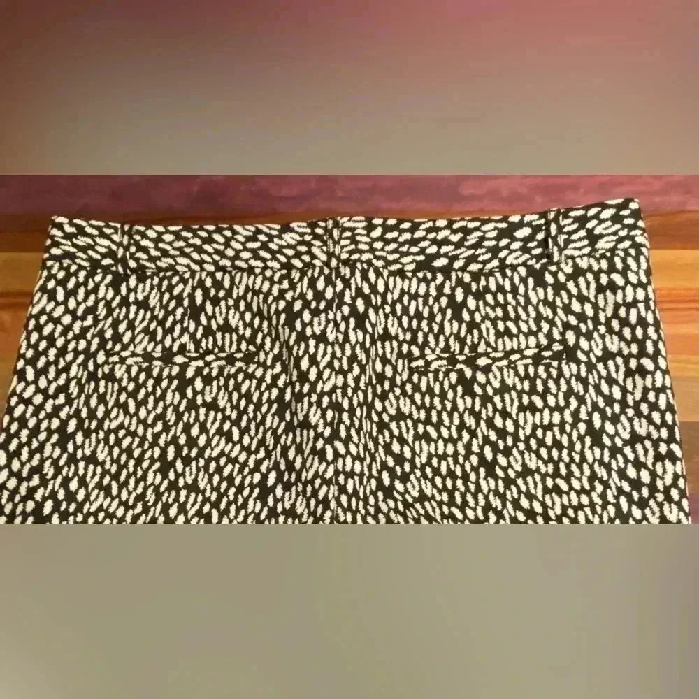 Banana Republic Slim Leopard-Print Jacquard Ankle Pants, size 12